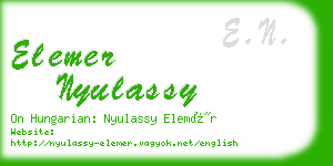 elemer nyulassy business card